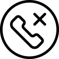 A phone icon with a cross in the middle vector