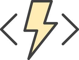 A lightning bolt icon on a white background vector
