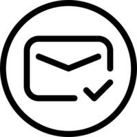 Email icon in a circle vector