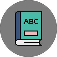 Alphabet Filled Grey Circle Icon vector
