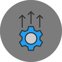 Development Filled Grey Circle Icon vector