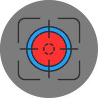 Focus Filled Grey Circle Icon vector
