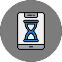 Smartphone Filled Grey Circle Icon vector
