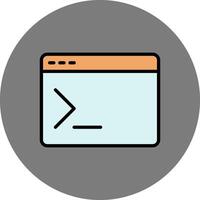 Terminal Filled Grey Circle Icon vector