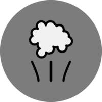 Smoke Filled Grey Circle Icon vector