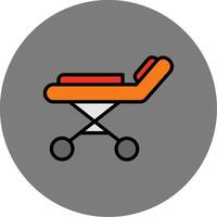 Stretcher Filled Grey Circle Icon vector