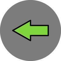 Back Filled Grey Circle Icon vector