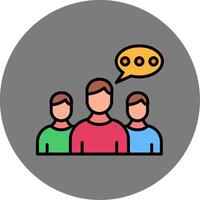 Communication Filled Grey Circle Icon vector
