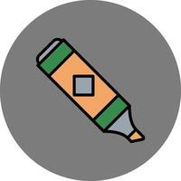 Highlighter Filled Grey Circle Icon vector