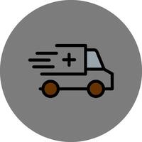 Medicine Delivery Filled Grey Circle Icon vector