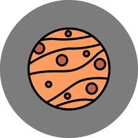 Mars Filled Grey Circle Icon vector