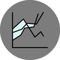 Plot Filled Grey Circle Icon vector