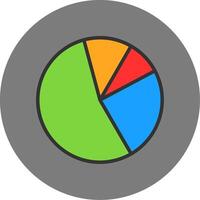 Statistics Filled Grey Circle Icon vector