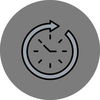 Time Management Filled Grey Circle Icon vector
