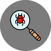 Detection Filled Grey Circle Icon vector