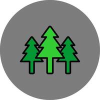Forest Filled Grey Circle Icon vector