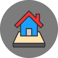 Plot Filled Grey Circle Icon vector