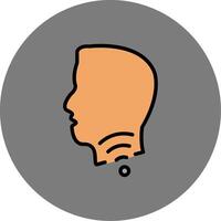 Hoarseness Filled Grey Circle Icon vector