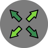Maximize Filled Grey Circle Icon vector