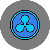 Ripple Filled Grey Circle Icon vector