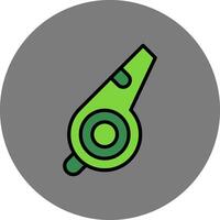 Whistle Filled Grey Circle Icon vector