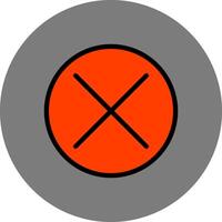 Cancel Filled Grey Circle Icon vector