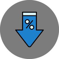 Discount Filled Grey Circle Icon vector