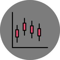 Plot Filled Grey Circle Icon vector