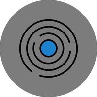 Chart Filled Grey Circle Icon vector