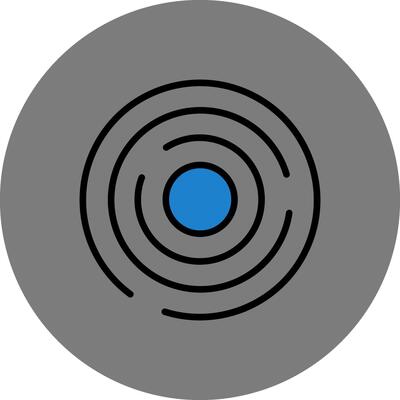 Chart Filled Grey Circle Icon