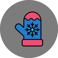 Gloves Filled Grey Circle Icon vector