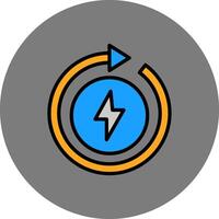 Renewable Energy Filled Grey Circle Icon vector