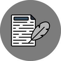 Write Filled Grey Circle Icon vector