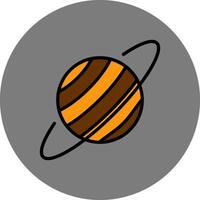 Uranus Filled Grey Circle Icon vector