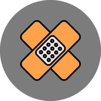 Band Aid Filled Grey Circle Icon vector
