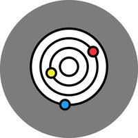 Galaxy Filled Grey Circle Icon vector