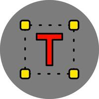 Text Filled Grey Circle Icon vector