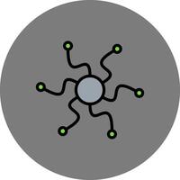 Connections Filled Grey Circle Icon vector