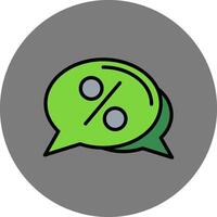 Discount Filled Grey Circle Icon vector