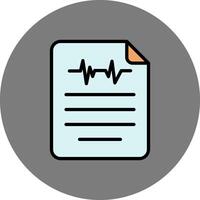 Medical Report Filled Grey Circle Icon vector