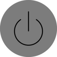 Turn On Filled Grey Circle Icon vector