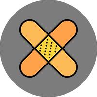 Bandage Filled Grey Circle Icon vector