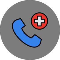 Emergency Call Filled Grey Circle Icon vector
