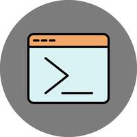 terminal Filled Grey Circle Icon vector
