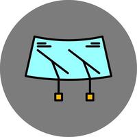 Windscreen Filled Grey Circle Icon vector
