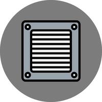 Ventilation Filled Grey Circle Icon vector