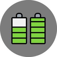 Battery Filled Grey Circle Icon vector