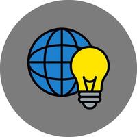 Knowledge Filled Grey Circle Icon vector