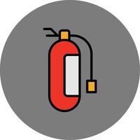 Fire Extinguisher Filled Grey Circle Icon vector