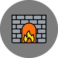 Firewall Filled Grey Circle Icon vector